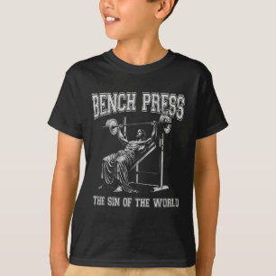 Bench press De zonde van de wereld T-shirt