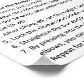 Bench Press - Exercise - Muscle Anatomy Chart Poster (Hoek)