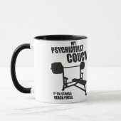 Bench Press - Mijn psychiater bank - Bodybuilding Mok (Links)