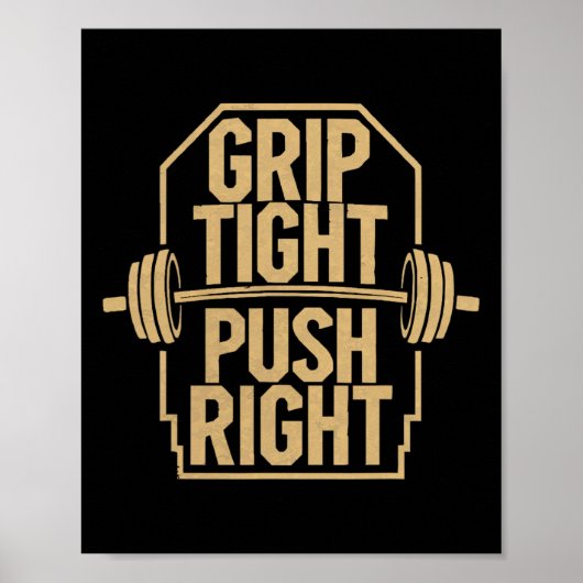 Bench Press oefening Bodybuilding Fitness Workout Poster (Voorkant)