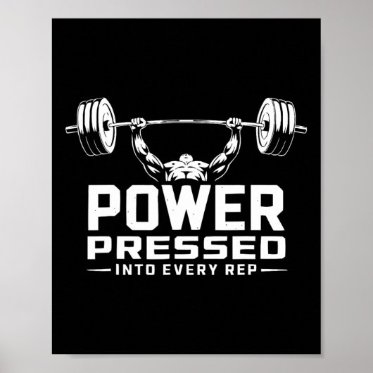 Bench Press oefening Bodybuilding Fitness Workout Poster (Voorkant)
