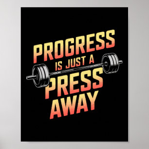 Bench Press oefening Bodybuilding Fitness Workout Poster