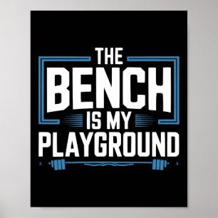 Bench Press oefening Bodybuilding Fitness Workout Poster