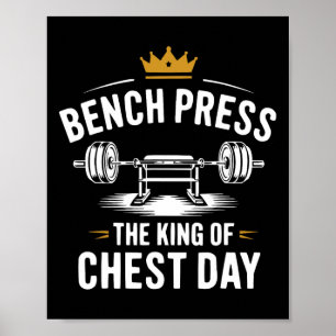 Bench Press oefening Bodybuilding Fitness Workout Poster