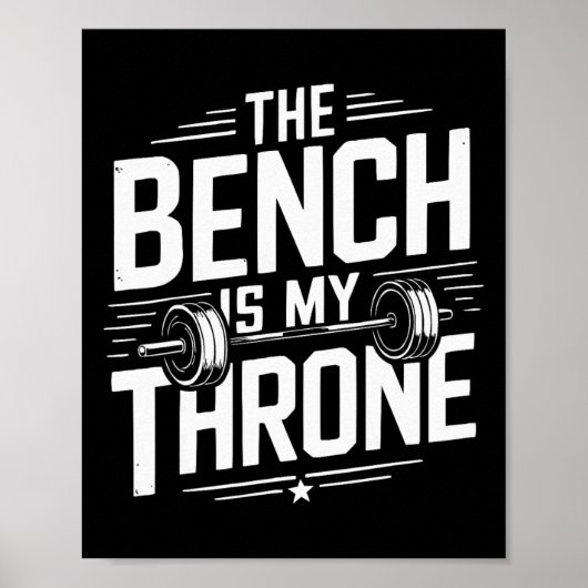 Bench Press oefening Bodybuilding Fitness Workout Poster (Voorkant)