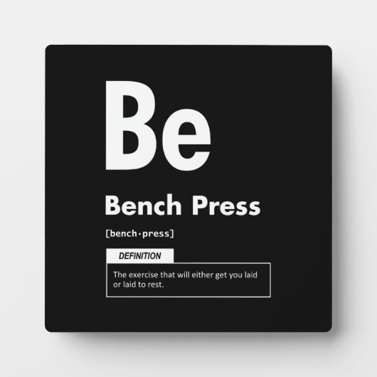 Bench Press - Periodic Table - Funny Gym Meme Fotoplaat (Voorkant)