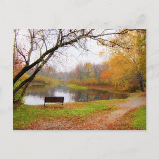 Bench Scene - Ashuelot River Park Briefkaart (Voorkant)