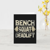 Bench Squat Deadlift Barbell Bodybuilding Kaart (Gele Bloem)
