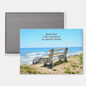 Bench stoel met uitzicht op de oceaan magneet (Voorkant / Achterkant)