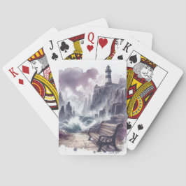 Bench voor de vuurtoren pokerkaarten