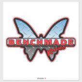 Benchmade Knives 80's Retro Chrome Butterfly Sticker (Vel)