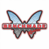 Benchmade Knives 80's Retro Chrome Butterfly Sticker (Voorkant)