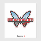 Benchmade Knives 80's Retro Chrome Butterfly Sticker (Vel)