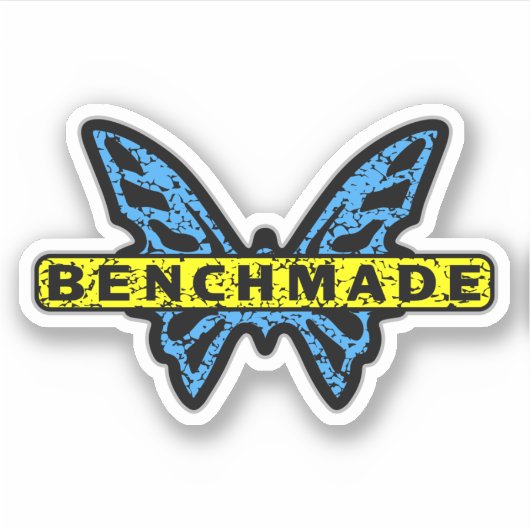 Benchmade Messen Retro Batman Vlinder Sticker (Voorkant)