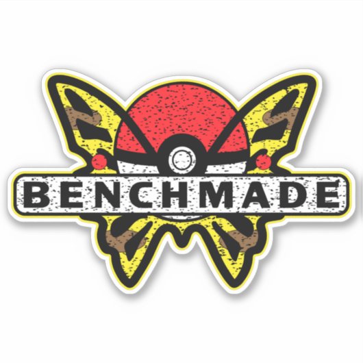 Benchmade nives Yellow Anime Butterfly Sticker (Voorkant)
