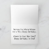 "Benchwarmer Bob's Restaurant" Verjaardag Kaart (Binnen)