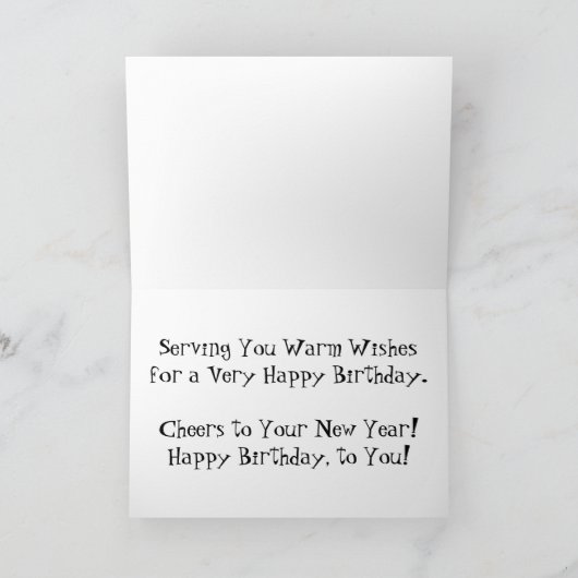 "Benchwarmer Bob's Restaurant" Verjaardag Kaart (Binnen)