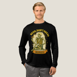 Bend, Don't Break (Botten) Halloween Skeleton Yoga Tri-Blend Shirt