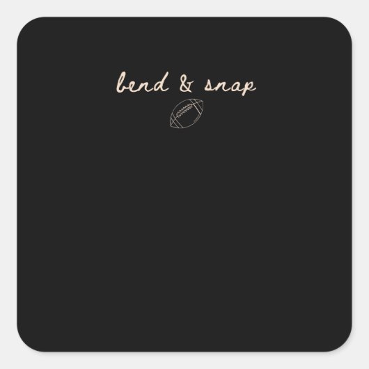 Bend Football Tis The Season Game Day Thanksgiving Vierkante Sticker (Voorkant)