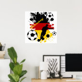 Bend het Duitsland Voetbal splash devices Poster (Thuiskantoor)