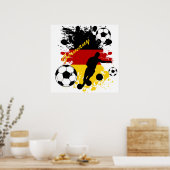 Bend het Duitsland Voetbal splash devices Poster (Keuken)
