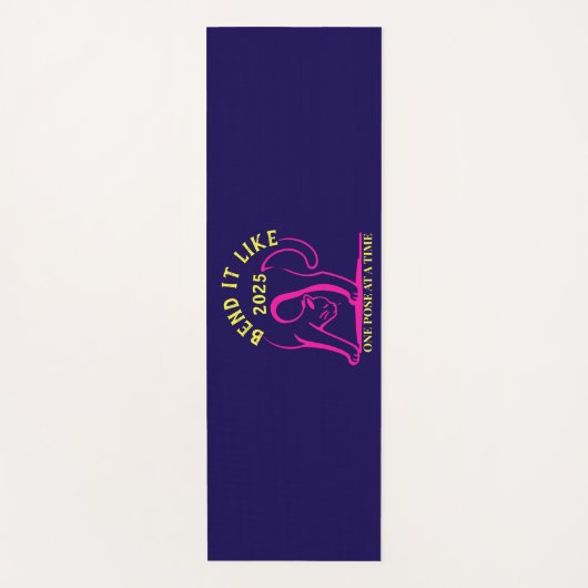 "Bend It Like 2025" Yoga Cat Yogamat (Voorkant)