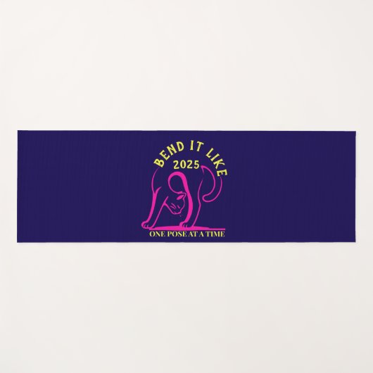  "Bend It Like 2025" Yoga Cat Yogamat (Voorkant (horizontaal))