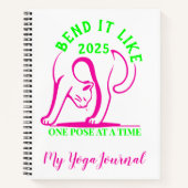 Bend It Like 2025: Yoga Kattenplezier Notitieboek (Voorkant)