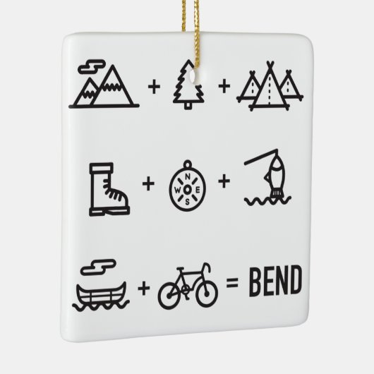 Bend Oregon Activities Equation Logo Keramisch Ornament (Rechts)