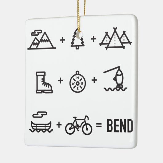 Bend Oregon Activities Equation Logo Keramisch Ornament (Links)