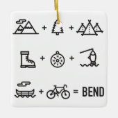 Bend Oregon Activities Equation Logo Keramisch Ornament (Voorkant)