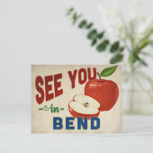 Bend Oregon Apple - Vintage Travel Briefkaart (Staand voorkant)