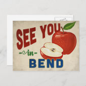 Bend Oregon Apple - Vintage Travel Briefkaart (Voorkant / Achterkant)