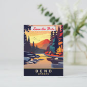 Bend Oregon Berg Rivier Trouw Uitnodiging (Staand voorkant)