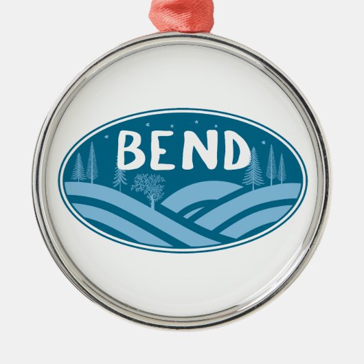 Bend Oregon Buiten Metalen Ornament (Voorkant)