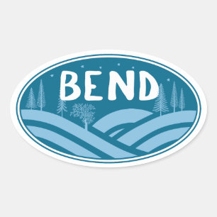 Bend Oregon Buiten Ovale Sticker