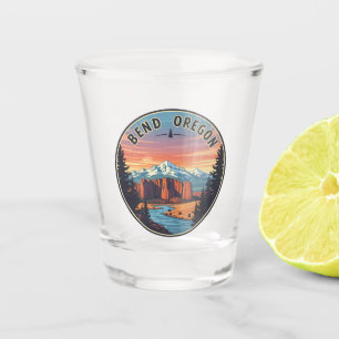 Bend Oregon Coast Travel Briefkaart Shot Glas