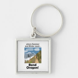 Bend Oregon Dual Season Vibe Weekenduitstap Sleutelhanger