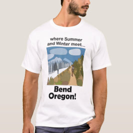 Bend Oregon Dubbel Seizoen Vibe Weekenduitstap T-shirt