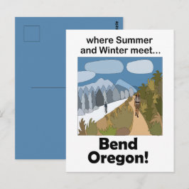 Bend Oregon Dubbel Seizoen Vibe Weekenduitstapje Briefkaart