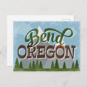 Bend Oregon Fun Retro Snowy Mountains Briefkaart (Voorkant / Achterkant)