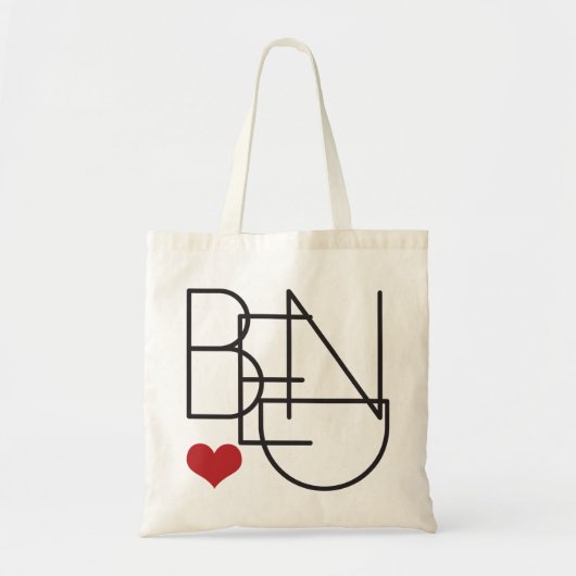 Bend Oregon Heart Logo Bachelorette Gifts Tote Bag (Voorkant)