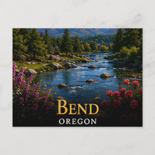 Bend Oregon Hoge Woestijn & Cascade Wandelpaden 🗺 Briefkaart