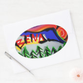 Bend Oregon Logo Ovale Sticker (Envelop)