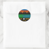 Bend Oregon Mountain Retro Souvenir Ronde Sticker (Tas)