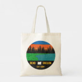  Bend Oregon Mountain Retro Souvenir Tote Bag (Achterkant)