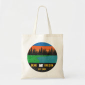  Bend Oregon Mountain Retro Souvenir Tote Bag (Voorkant)