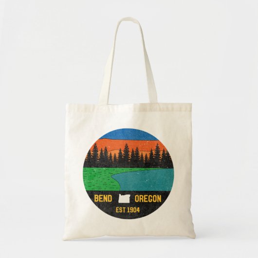 Bend Oregon Mountain Retro Souvenir Tote Bag (Voorkant)