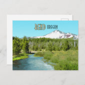 Bend Oregon Mountain Vintage Briefkaart (Voorkant / Achterkant)