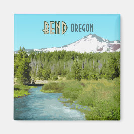 Bend Oregon Mountain Vintage Magneet